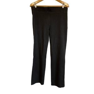 Betabrand Straight-Leg Classic Dress Pant Yoga Pant Charcoal gray stretch Lp